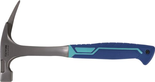 TECWERK Latthammer Kopfgewicht 600 g mit Magnet geraut fein poliert